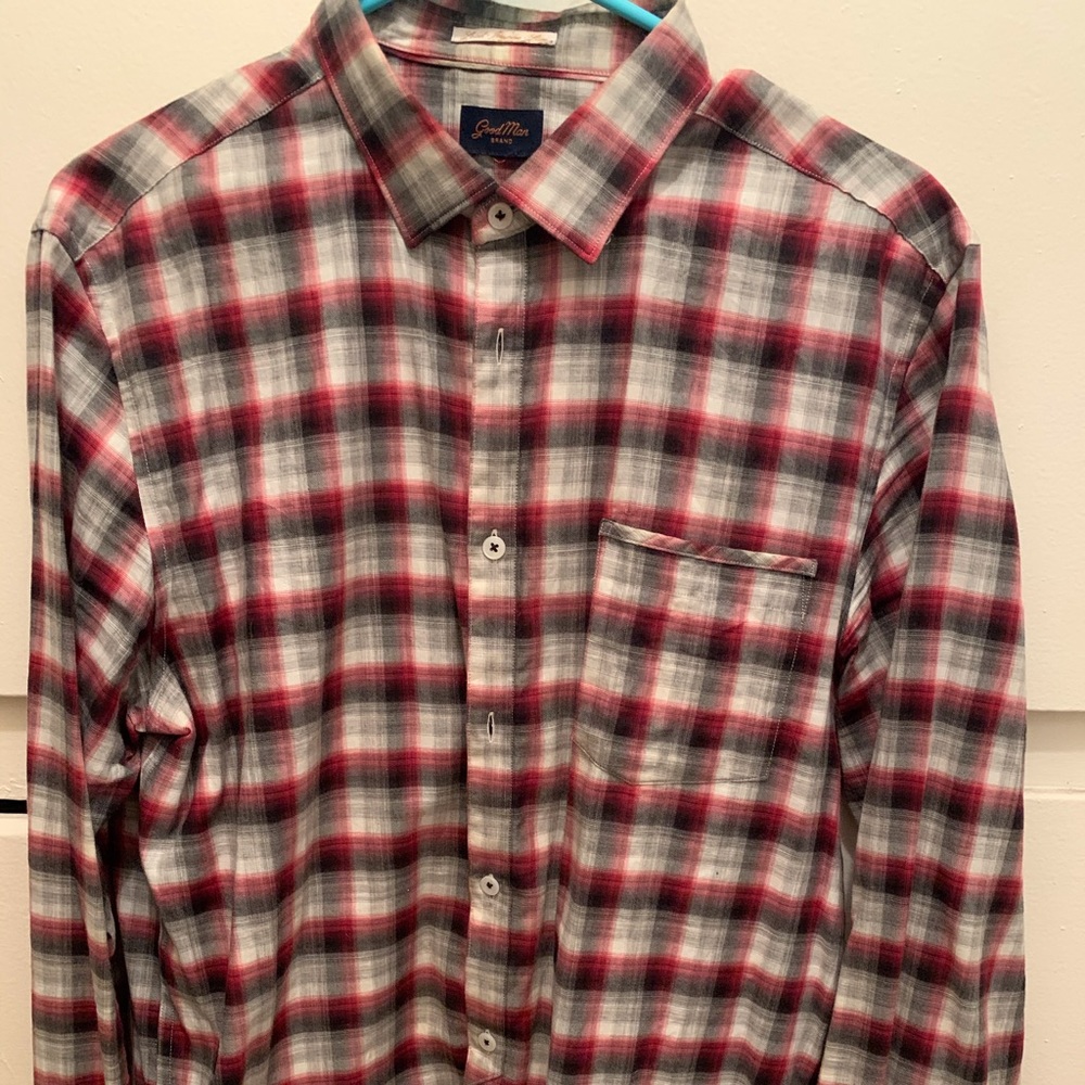 Good Man Brand Red Flannel Shirt Medium